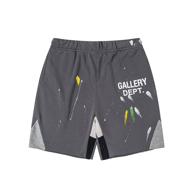 GD01# P144 S-XL Gallery Dept American fashion brand high-quality hand-painted splash-ink stitching casual loose shorts